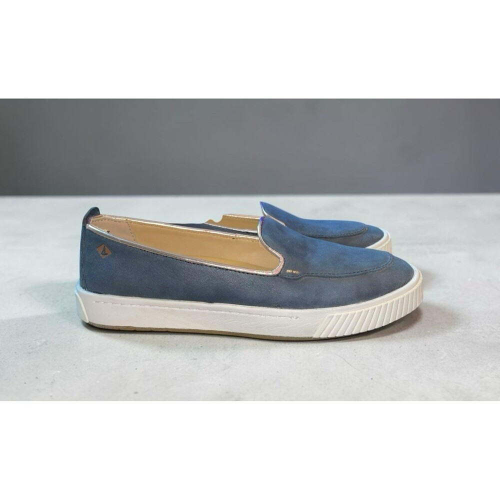 Sperry Women's 6.5 Blue Anchor Plushwave Slip On Sneakers Comfort Shoes